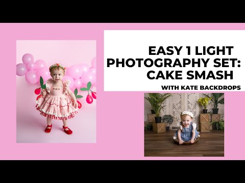 Easy 1 Light Set Up : Cake Smash / Milestone Photos for First Birthday