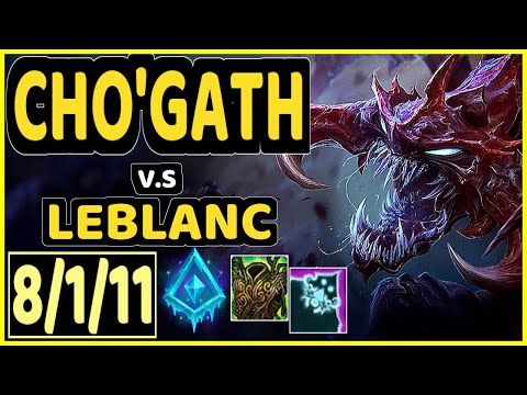 BACA (CHO'GATH) vs LEBLANC - 8/1/11 KDA MID CHALLENGER GAMEPLAY - EUW