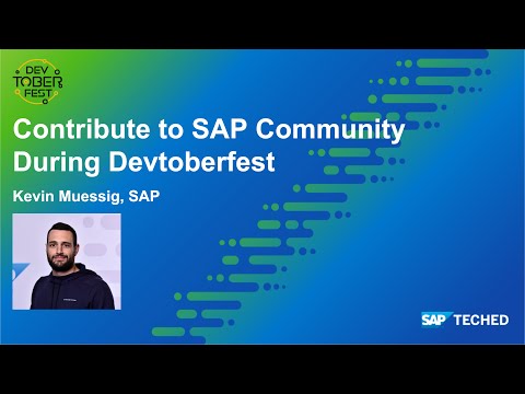 Contribute to SAP Community during Devtoberfest