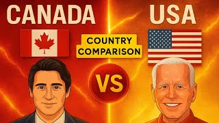 Download the video "USA Vs CANADA Country Comparison 2025 Military, Economy, Population"