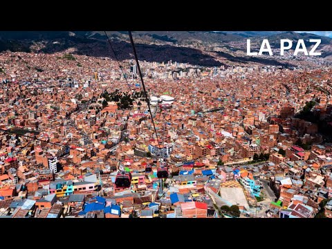 [4K 60fps] LA PAZ, BOLIVIA - A CABLE CAR JOURNEY  🇧🇴