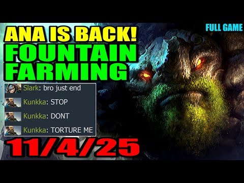 ANA IS BACK! Fountain Farming Again With Friends 7.24 Epic Crazy Gameplay Dota 2 Too Much To Handle