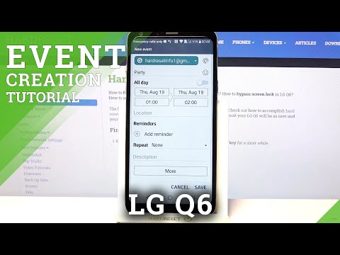How to Use Calendar App – Create Event on LG Q6
