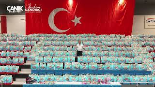 Canik'te okula başlayan tüm öğrencilerimizin ÇANTA ve KIRTASİYE SETLER