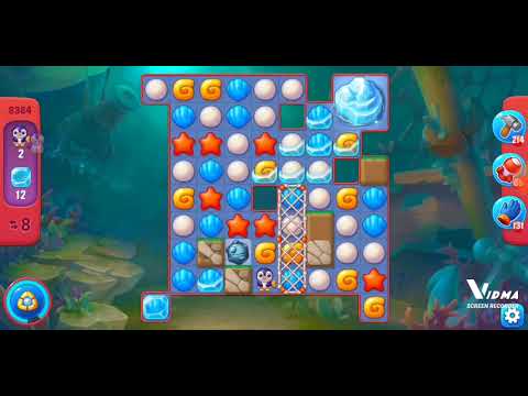 Fishdom. 8384 hard level no boosters and diamonds. 17 moves
