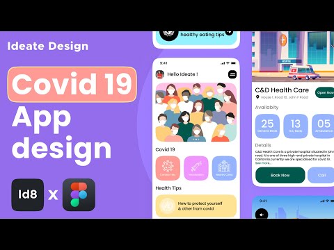 COVID-19 App Design in Figma - UX/UI ( Wireframe, Visual Design, Interaction ) - Design Tutorial