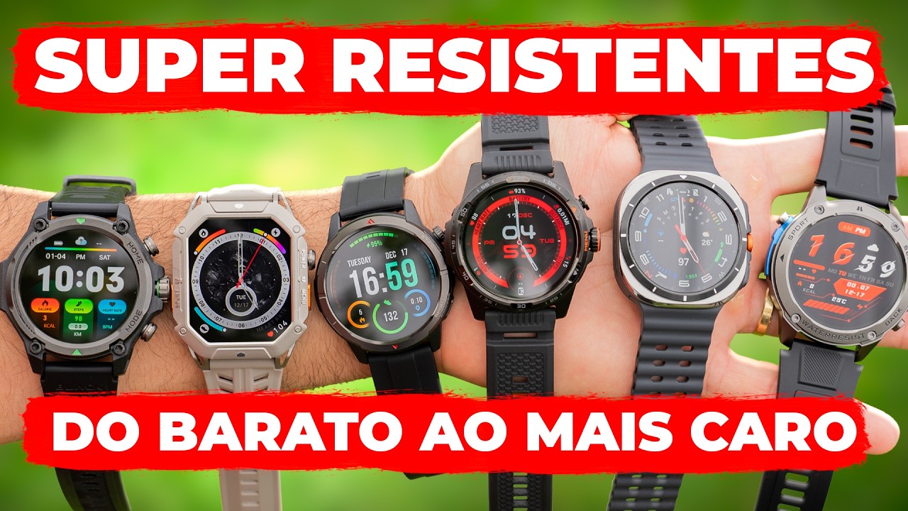 MELHORES SMARTWATCHES A PROVA DE TUDO PRA COMPRAR NO MOMENTO!