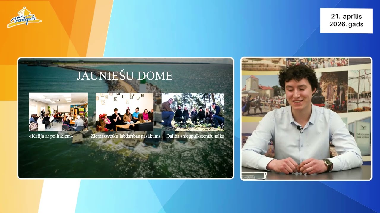 VIDEO: G. Blumbergs un R. Punkstiņš informē par darbu ar jaunatni Ventspilī – 21.04.2026.