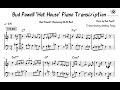 Bud Powell "Hot House" Piano Transcription