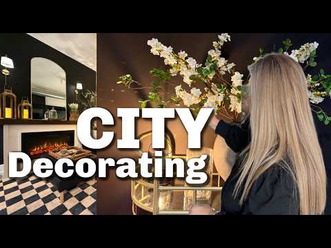 SMALL SPACE LIVING IN THE CITY  |  DECORATE WITH ME | NIGHT TOUR