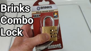 Brinks resettable combo lock. how to set