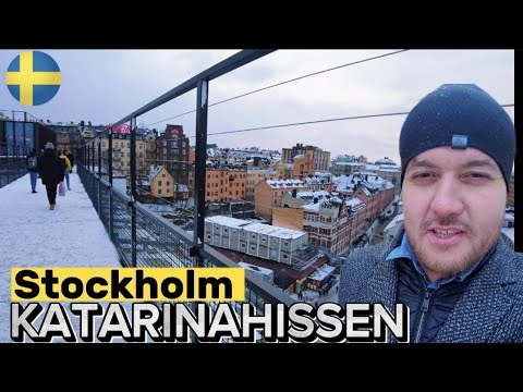 Tour Katarinahissen 4K Estocolmo Slussen Suécia 🇸🇪 | Winter Series #katarinahissen #stockholm