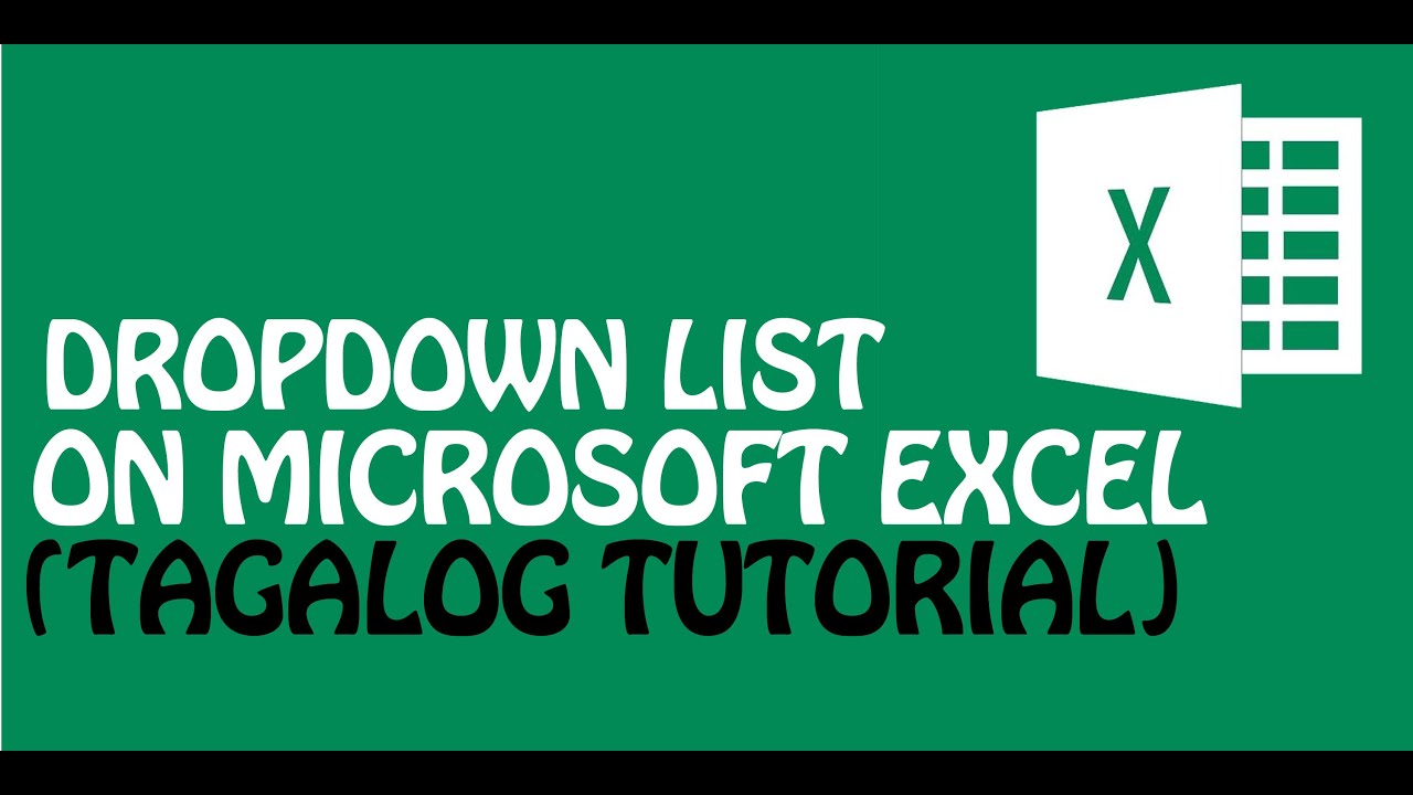 Microsoft Excel tutorial - Dropdown list (Tagalog tutorial)