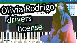 Olivia Rodrigo - drivers license [Piano Tutorial | Sheets | MIDI] Synthesia