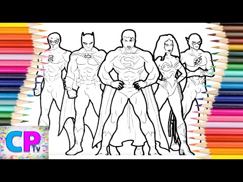 Justice League  Coloring Pages , Coloring Pages Tv, Wonderwoman, Superman, Flash, Batman, Superman