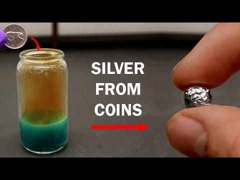 Extracting pure silver from a coin