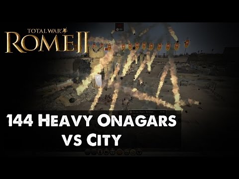 Rome: Total War 2 Massive Battles - 144 Heavy Onagers vs a City [Ultra/1080p]