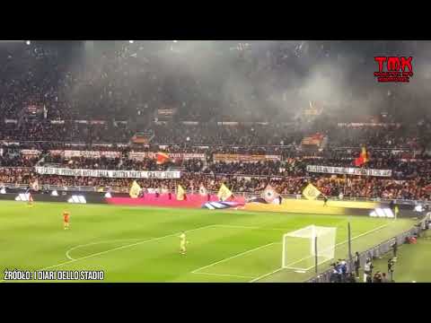 Kibice AS Romy podziękowali Jose Mourinho podczas meczu z Hellasem Veroną 20.01.2024