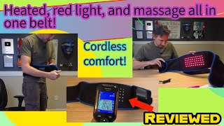 Bob and Brad ThermoRed Heating Pad Belt Unboxing & Review | Cordless Red Light Lower Back Massager