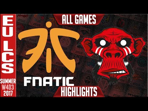 Fnatic vs Mysterious Monkeys Highlights ALL GAMES | EU LCS Week 4 Summer 2017 | FNC vs MM