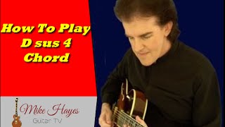 Guitar Chords: How To Play The D suspended 2nd Chord On Guitar
