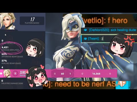 "f hero""Hero should be nerfed ASAP!"😈- juicy damage boost Mercy gameplay