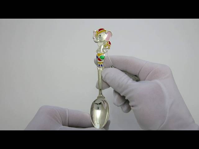 Серебряная ложка для ребёнка "Слон" 130лт Видеообзор
