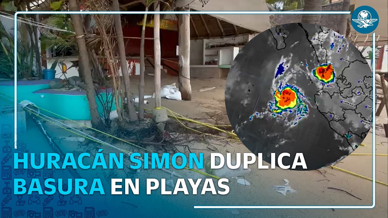 Huracán Simon duplica la basura en playas de Mazatlán; retiran dos toneladas al día