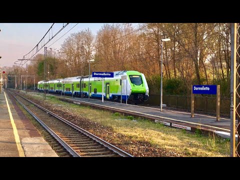 Transito a suon di tromba del Regio Express 2436 per Domodossola espletato con l’ETR421 “Caravaggio”