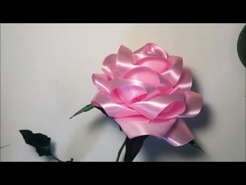 Большая роза из атласной ленты / Big rose of satin ribbon