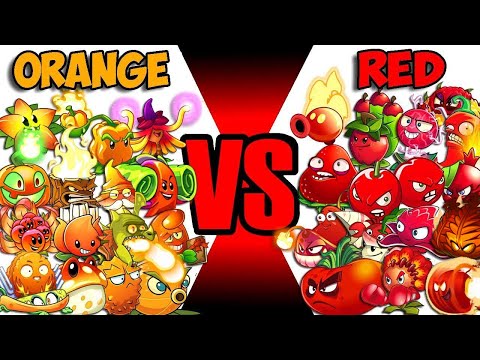 Team ORANGE vs RED - Which Plant Team's NOOB? - PvZ 2 Team Plant Vs Team Plant v10.3.1