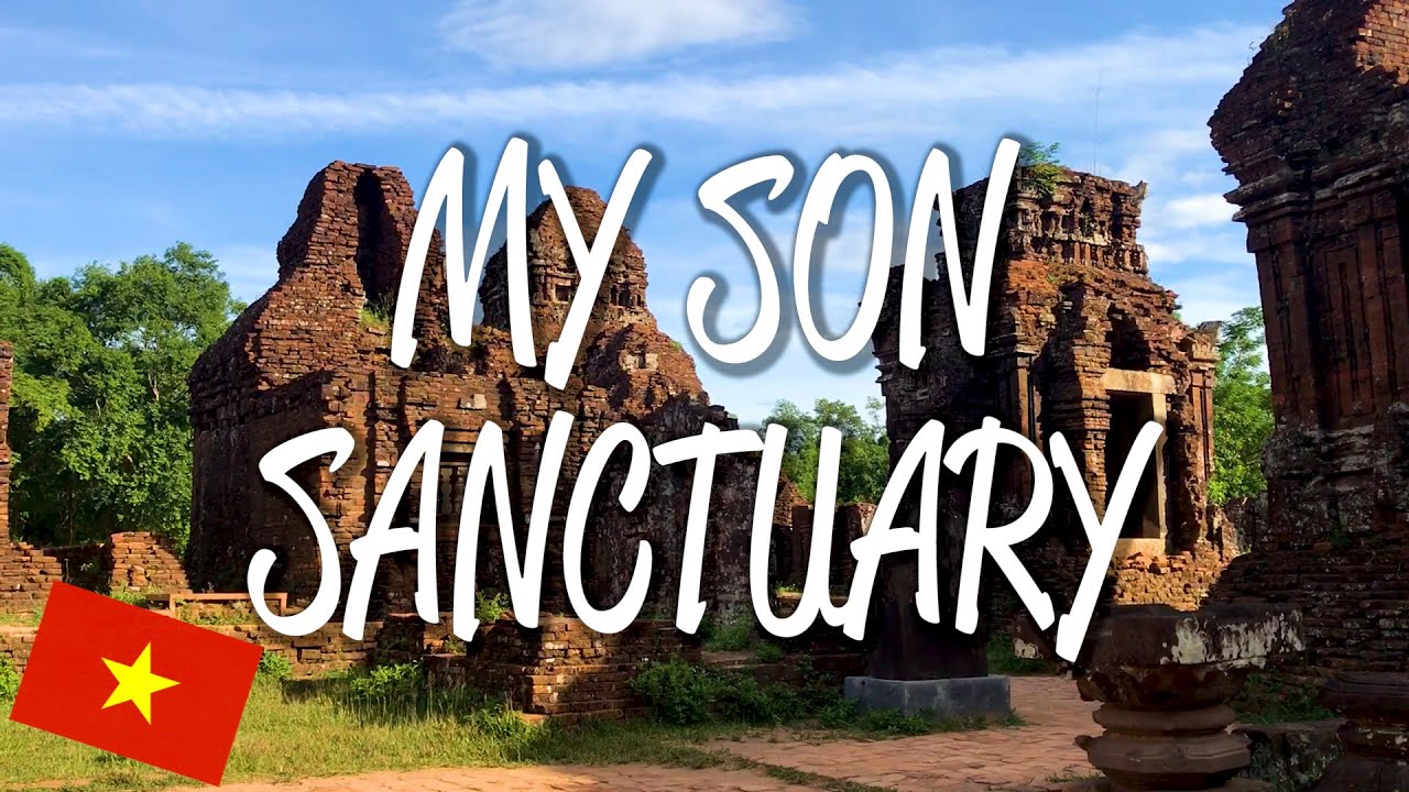 A tourist explores the ancient wonders of My Son Sanctuary.
