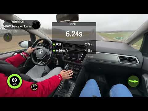 VW Touran 2.0TDI MT FWD 2016 STOCK. 0-100 acceleration