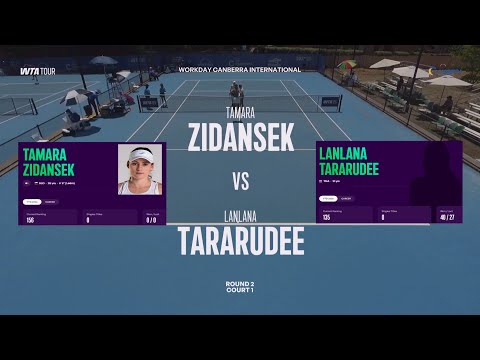 (Q) Tamara Zidansek (SLO) vs Lanlana Tararudee (THA) - Game, Set, Match
