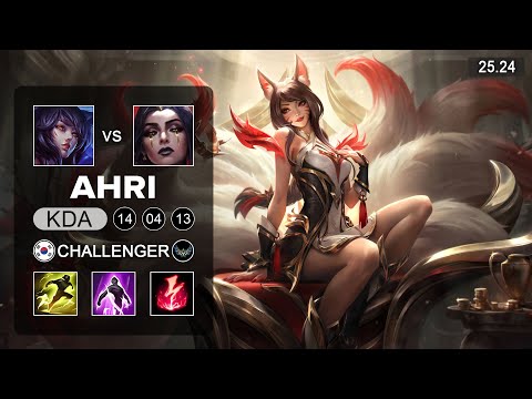 Zeka Ahri vs LeBlanc Mid - KR Challenger - Patch 25.24 Season 15