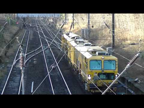 Network Rail Tamping Machines approaching Heaton Depot