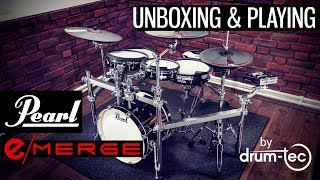 Video thumbnail for Pearl e/Merge electronic drums powered by Korg unboxing & playing  by drum-tec by drumtecTV