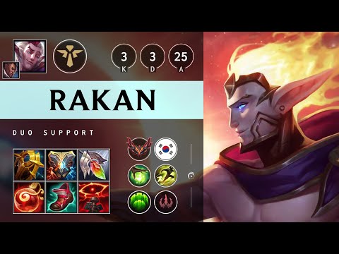 Rakan Support vs Karma - KR Grandmaster Patch 25.08