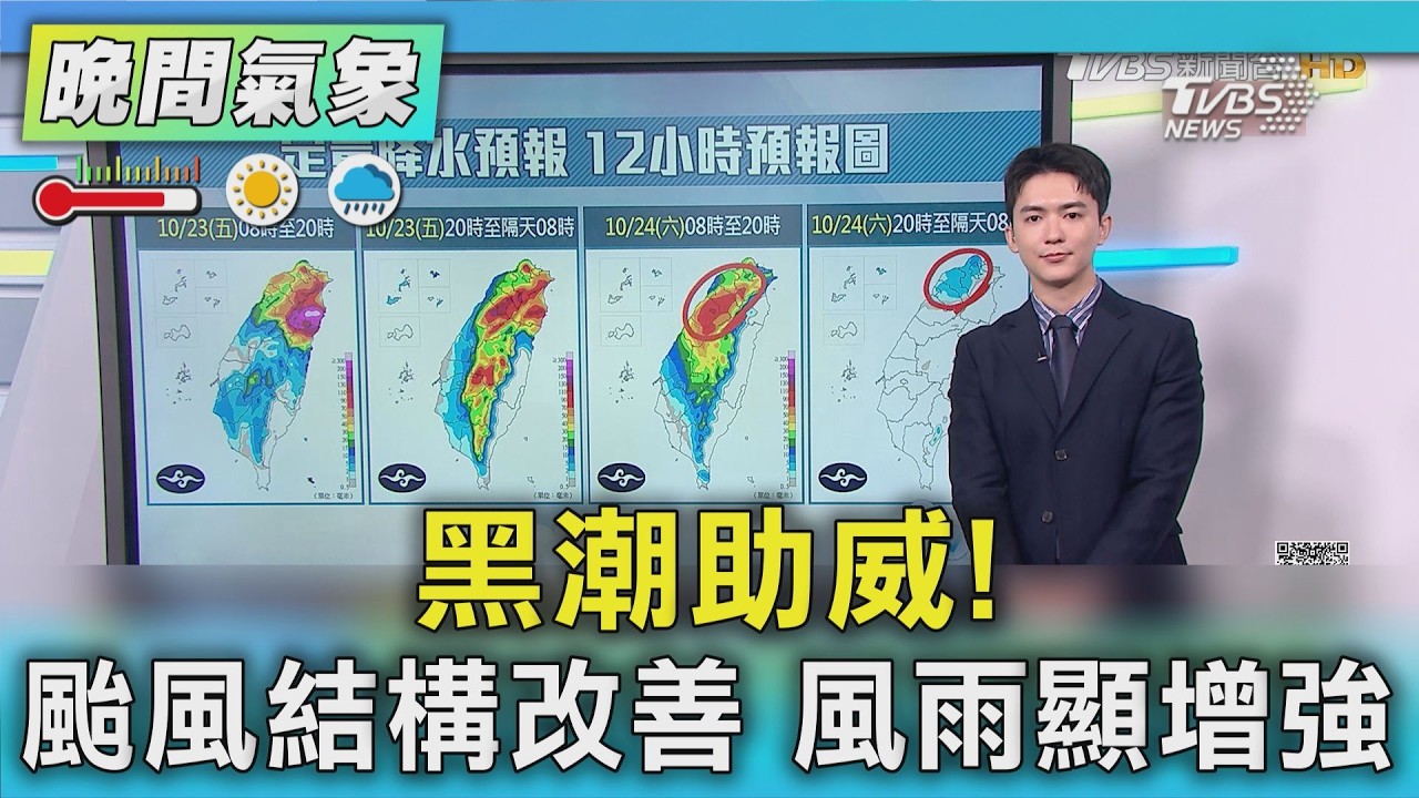 天氣/黑潮助威! 颱風結構改善 風雨顯增強|氣象主播 吳軒彤|TVBS氣象站|TVBS新聞20261001 @TVBSNEWS01 │ TVBS新聞網