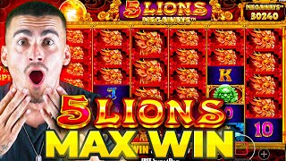 MAX WIN on the ‘5 Lions Megaways’ slot leads to an EPIC REACTION!!! 😱 🔥 Video Video