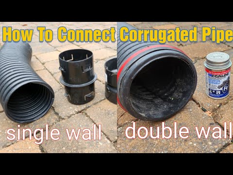 How to make connections with corrugated pipe - Yard Drainage