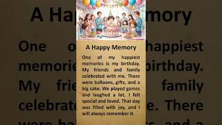A Happy Memory #shorts #english #englishmerl #englishreading #englishgrammar #education