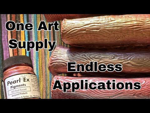 Part of a video titled Pearl Ex Mica Pigments give the Razzle Dazzle - YouTube