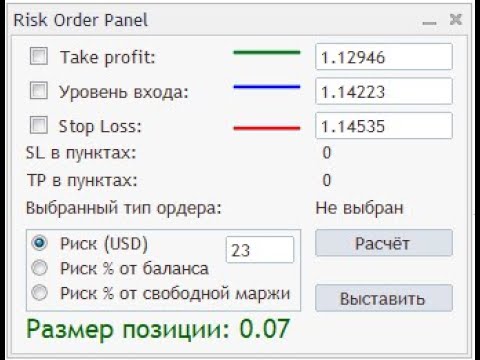 Video Risk Order Panel