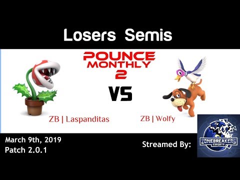 Pounce Monthly #2 - ZB|Wolfy (Duck Hunt) vs ZB|Laspanditas (Piranha Plant) - Losers Semis