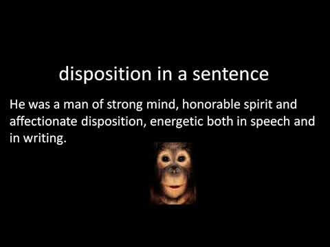 The Word Disposition By Tracy Mathis