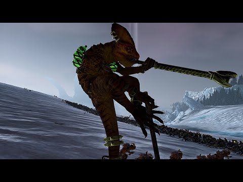 lizerdmen vs beastmen warhammer 2 cinematic battle