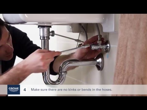  Install a GROHE single-lever basin mixer