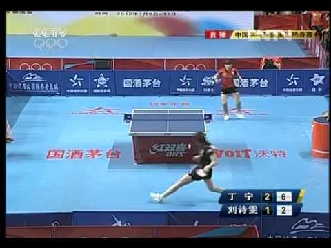 2012 China Warm-up Matches for Olympics: DING Ning - LIU Shiwen [Full Match/Chinese]