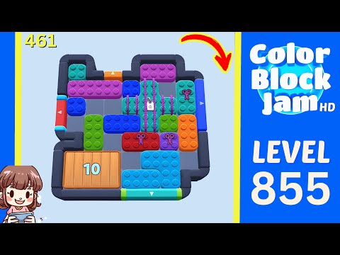 Color Block Jam Level 461 (855) Solution Walkthrough
